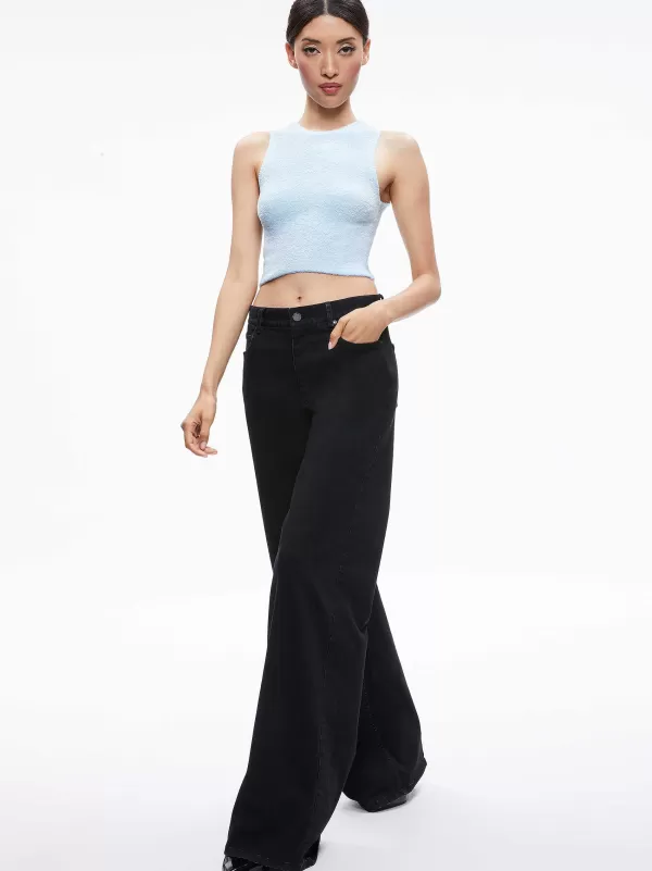 Women Alice and Olivia Amity Sleeveless Cropped Tank