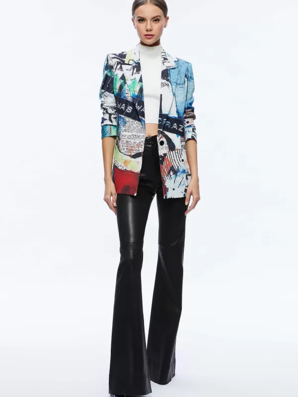 Women Alice and Olivia A+O X Basquiat Denny Blazer