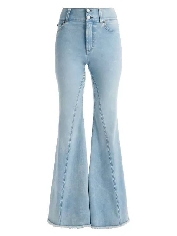 Women Alice and Olivia Beautiful Seamed Wide Leg Jean