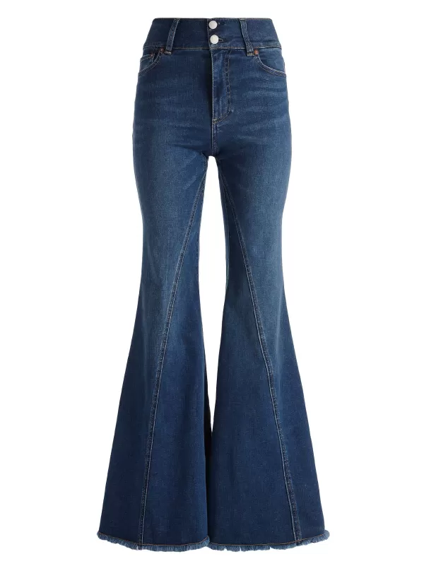 Women Alice and Olivia Beautiful Seamed Wide Leg Jean