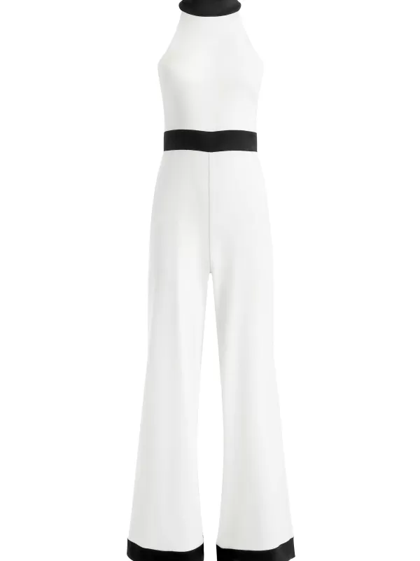 Women Alice and Olivia Cataline High Neck Wide Leg Jumpsuit