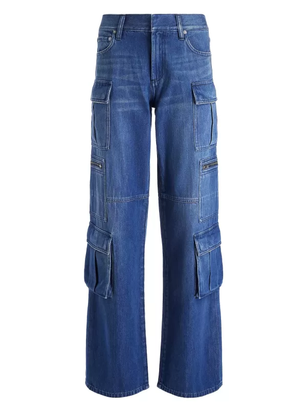 Women Alice and Olivia Cay Baggy Cargo Jeans