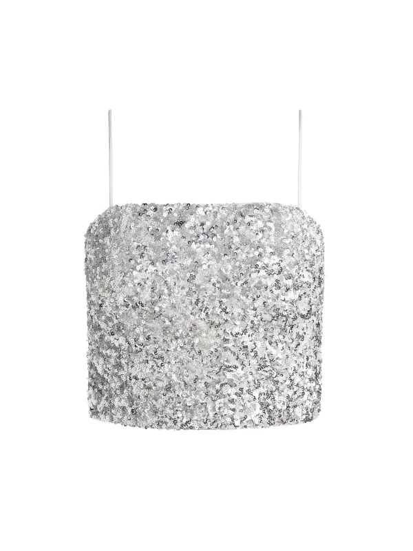 Women Alice and Olivia Ceresi Sequin Bandeau Crop Top + Maeve Sequin Slip Skirt