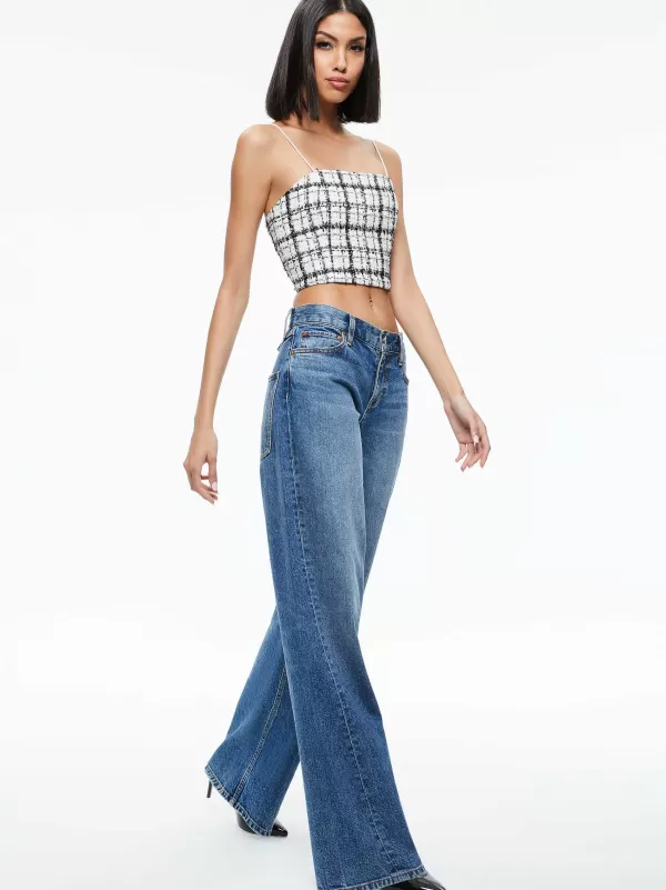 Women Alice and Olivia Ceresi Tweed Crop Top