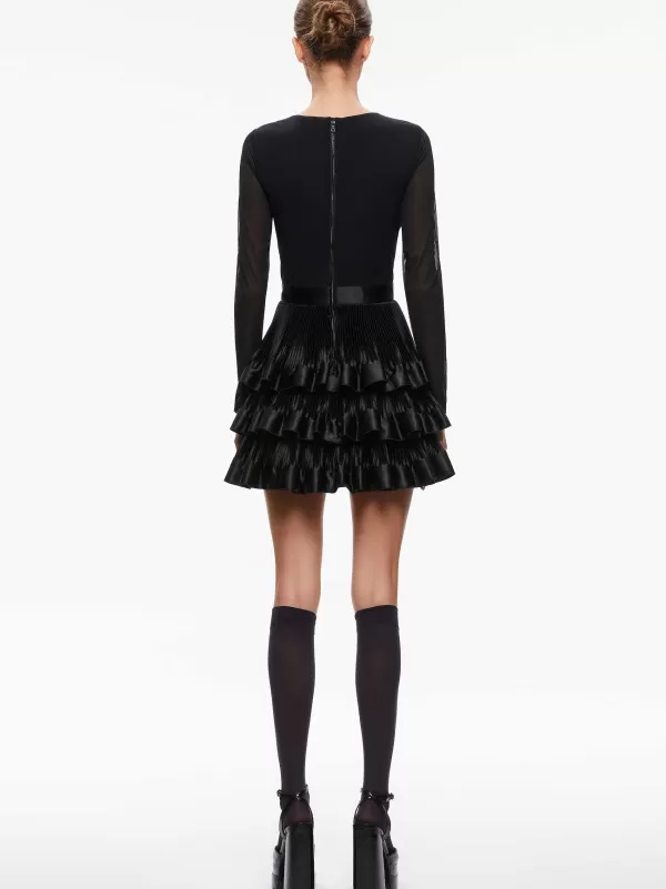 Women Alice and Olivia Chara Tiered Ruffle Mini Dress