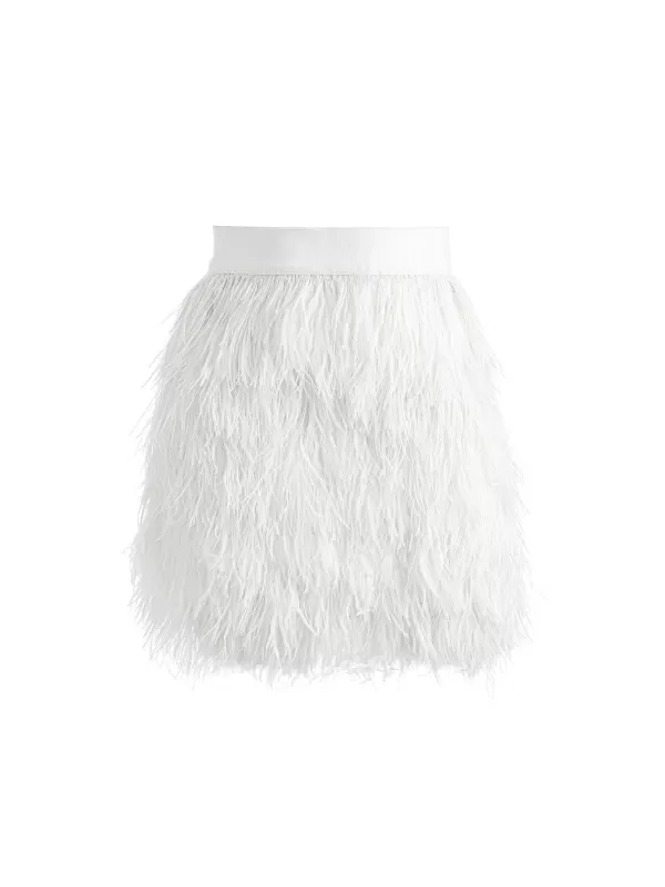 Women Alice and Olivia Cina Feather Mini Skirt