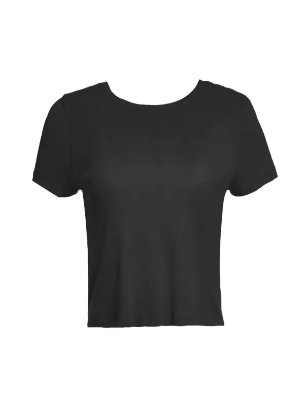 Women Alice and Olivia Cindy Classic Cropped Tee