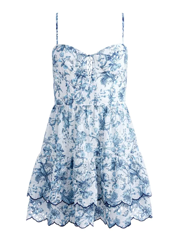 Women Alice and Olivia Daisy Tiered Ruffle Mini Dress