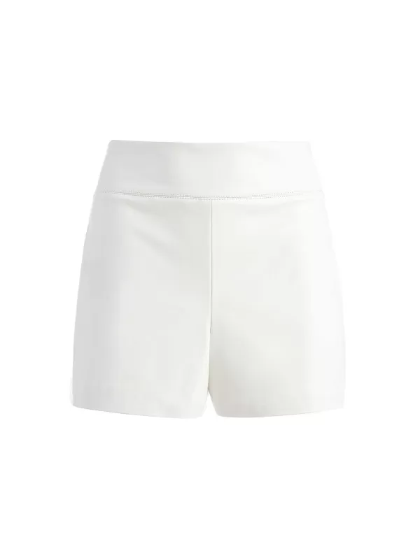 Women Alice and Olivia Donald Vegan Leather Short