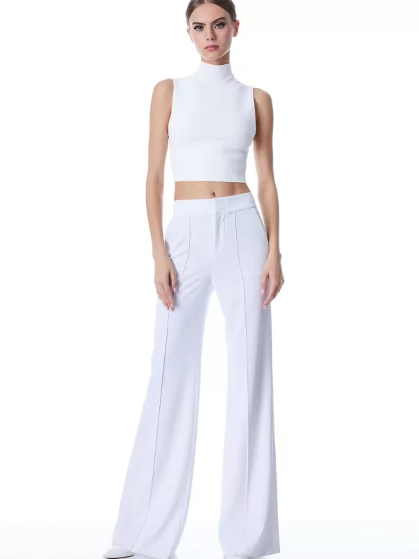 Women Alice and Olivia Dylan High Waisted Wide Leg Pant