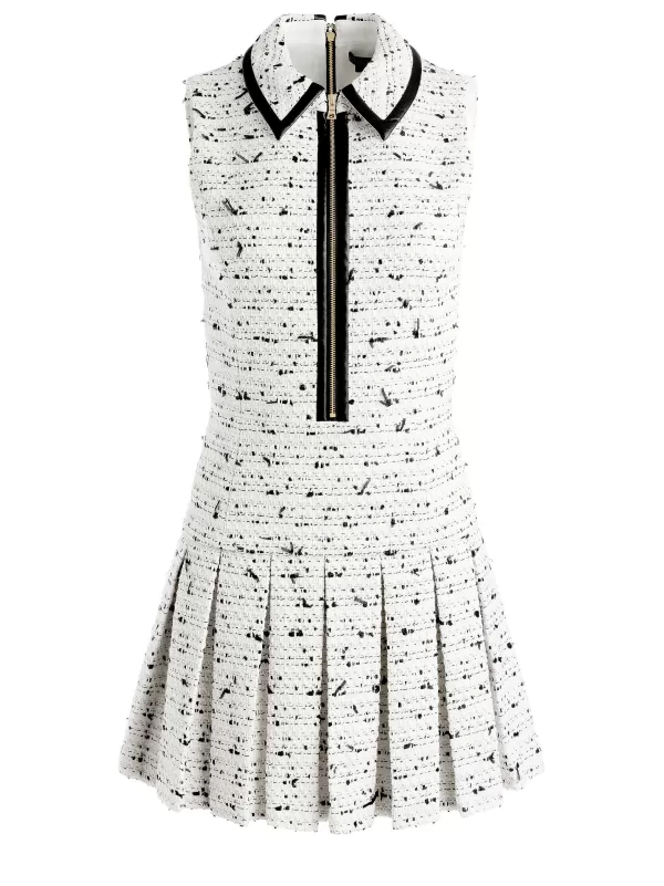 Women Alice and Olivia Ellis Tweed Box Pleat Dress