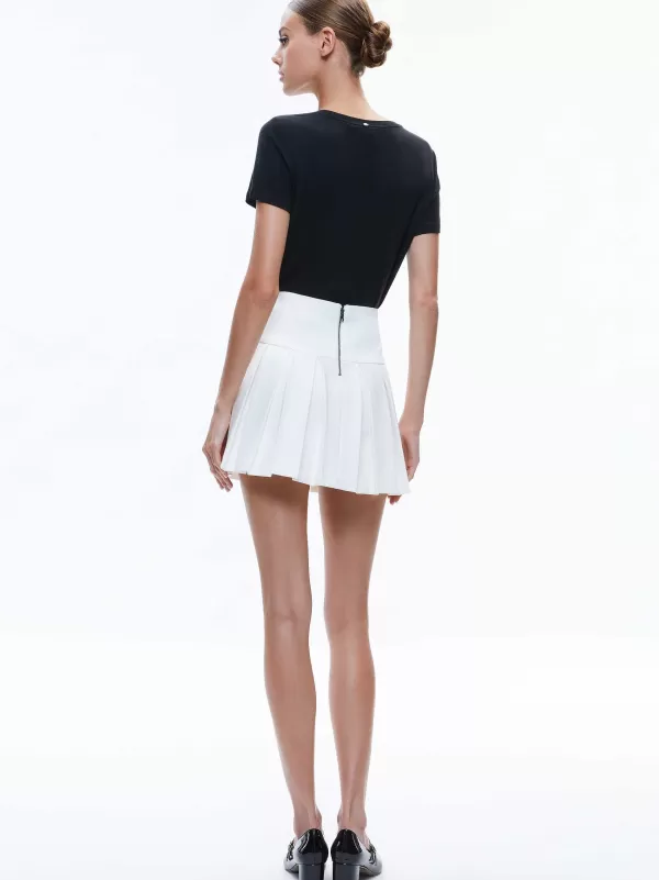 Women Alice and Olivia Emilie Box Pleat Mini Skirt