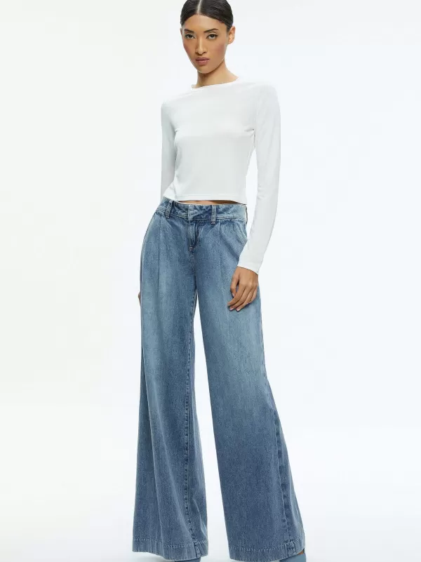 Women Alice and Olivia Eric Low Rise Jean