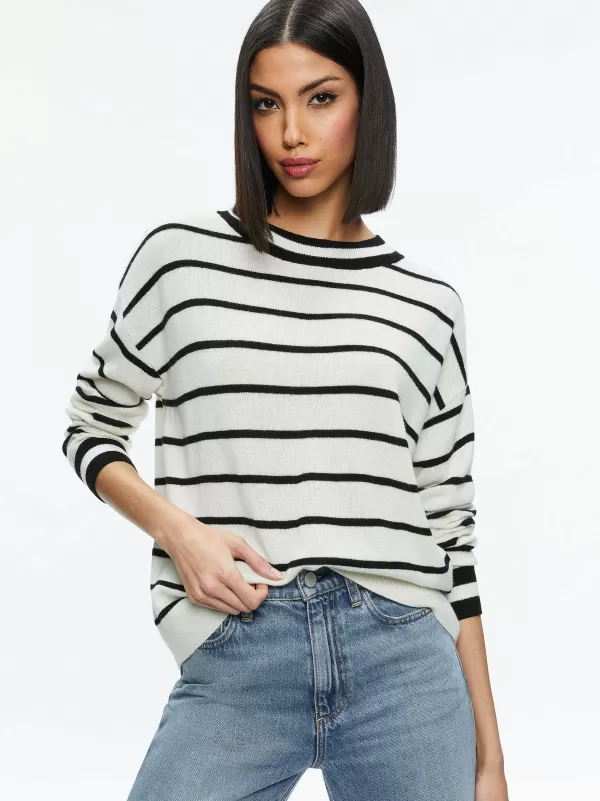 Women Alice and Olivia Fila Crewneck Pullover