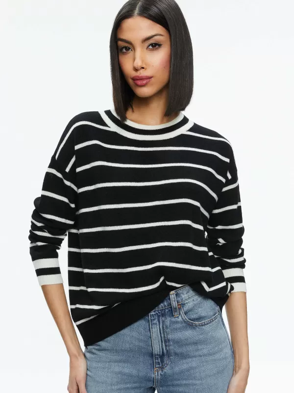 Women Alice and Olivia Fila Crewneck Pullover