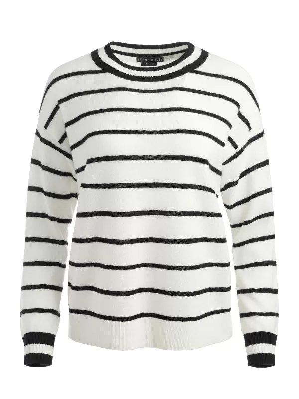 Women Alice and Olivia Fila Crewneck Pullover