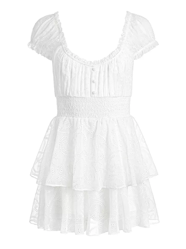 Women Alice and Olivia Gracie Ruffle Romper