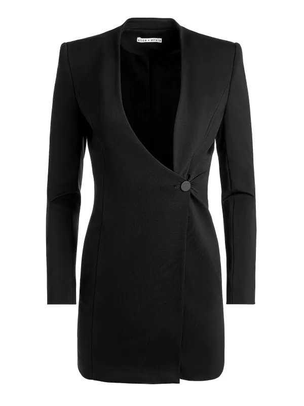 Women Alice and Olivia Guenda Curved Neckline Blazer Dress