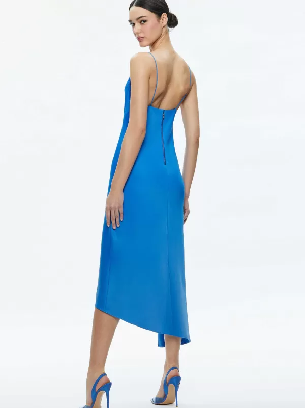 Women Alice and Olivia Harmony Asymmetrical Slip Scarf Dress