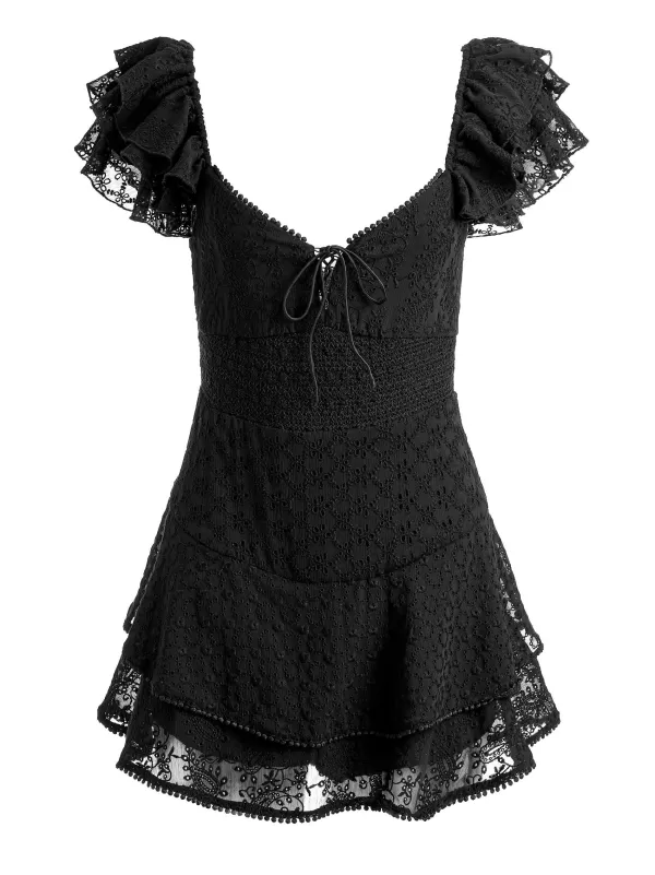 Women Alice and Olivia Hartford Smocked Bustier Romper