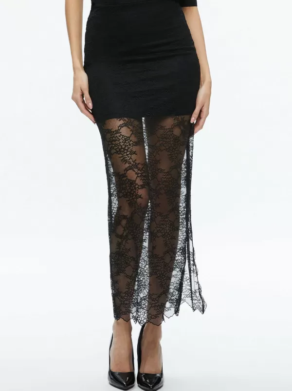 Women Alice and Olivia Iyanna Lace Maxi Skirt