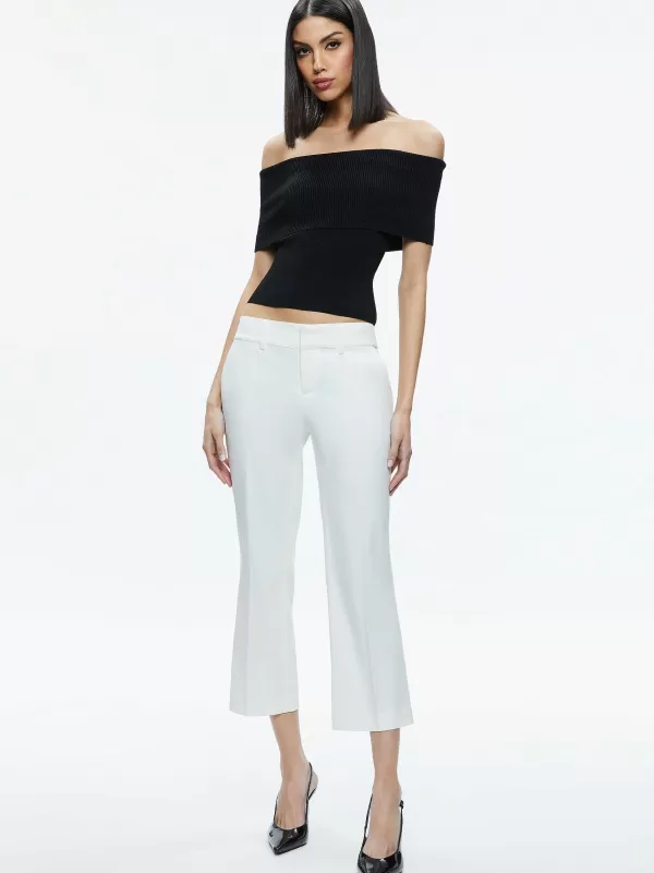 Women Alice and Olivia Janis Low Rise Cropped Flare Pant