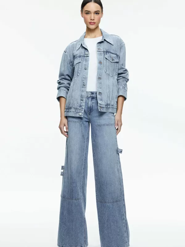 Women Alice and Olivia Jeff Oversized Denim Jacket