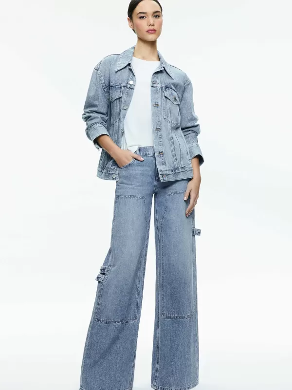 Women Alice and Olivia Jeff Oversized Denim Jacket