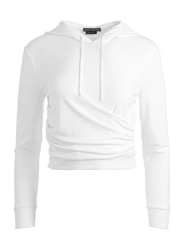 Women Alice and Olivia Kirk Wrap Front Hoodie