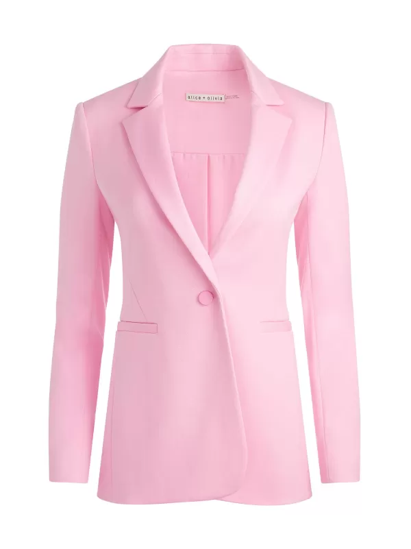 Women Alice and Olivia Macey Notch Collar Fitted Blazer