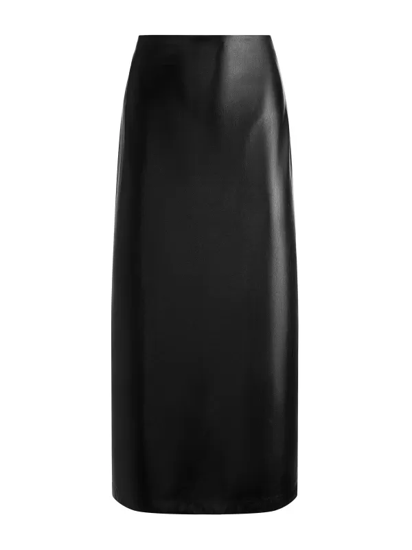 Women Alice and Olivia Maeve Vegan Leather Midi Skirt