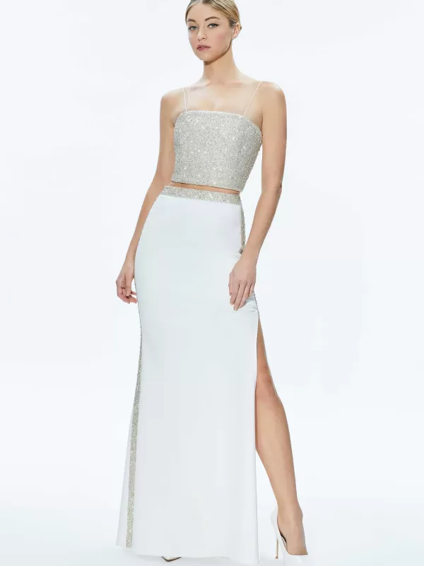 Women Alice and Olivia Marilynn Embellished Maxi Skirt