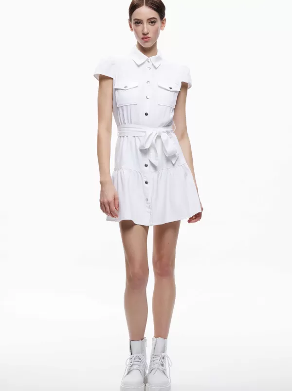 Women Alice and Olivia Miranda Mini Denim Dress