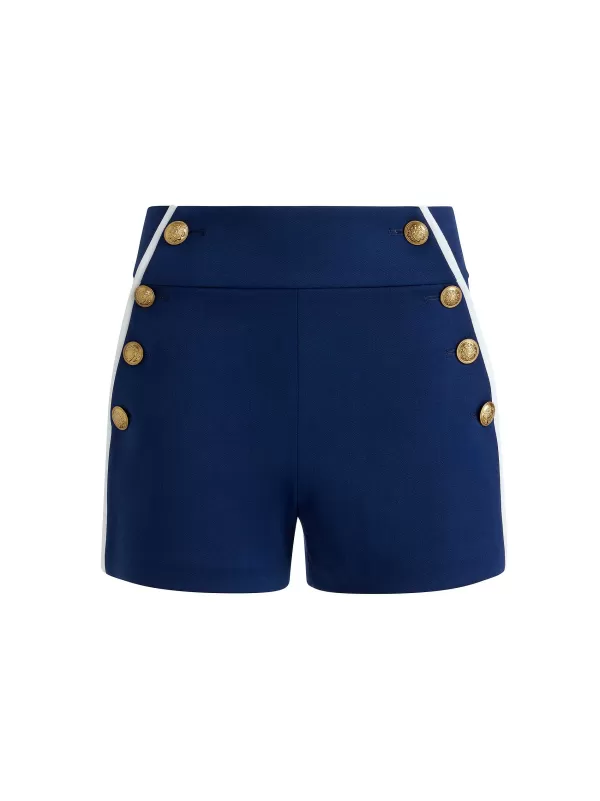 Women Alice and Olivia Narin High Rise Button Front Short