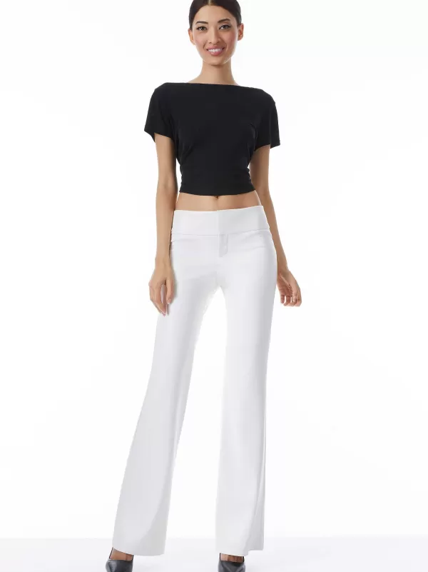 Women Alice and Olivia Olivia Vegan Leather Bootcut Pant