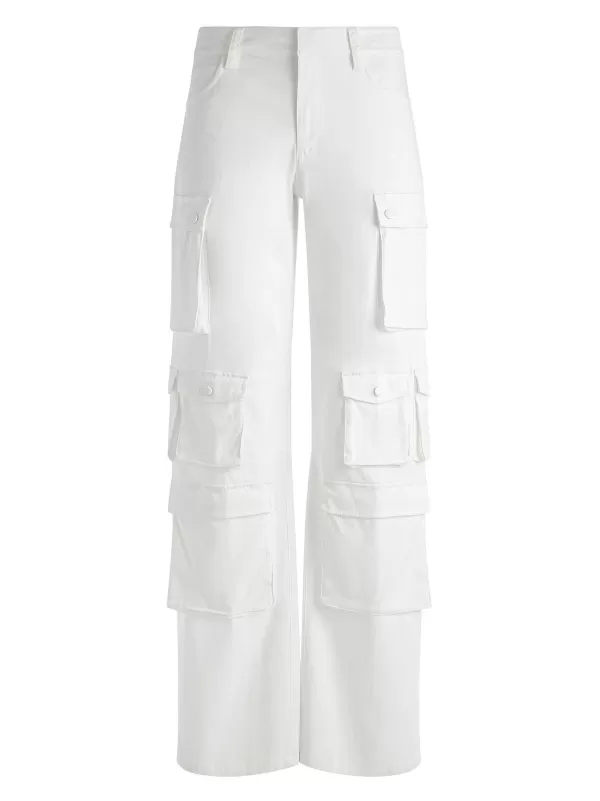 Women Alice and Olivia Olympia Mid Rise Baggy Cargo Pants