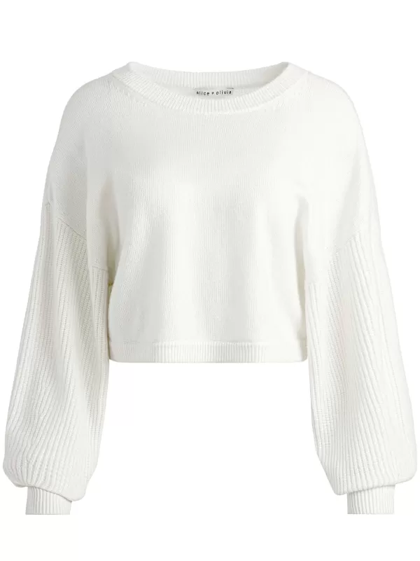 Women Alice and Olivia Posey Crewneck Sweater