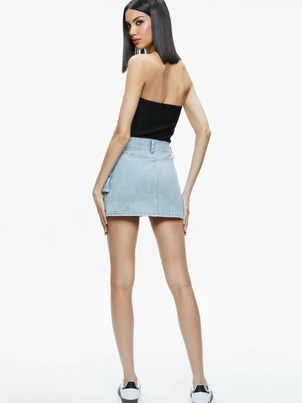 Women Alice and Olivia Rahmi Cargo Mini Skirt