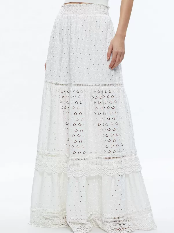 Women Alice and Olivia Reise Panelled Maxi Skirt