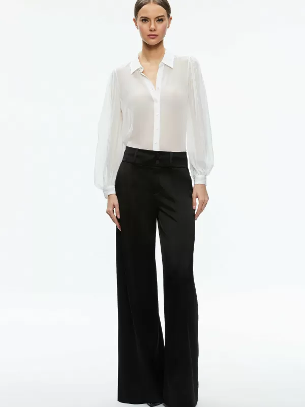 Women Alice and Olivia Roanne Sheer Blouse