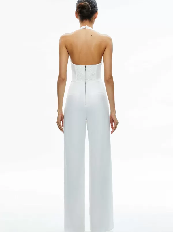 Women Alice and Olivia Robin Halterneck Vest Jumpsuit