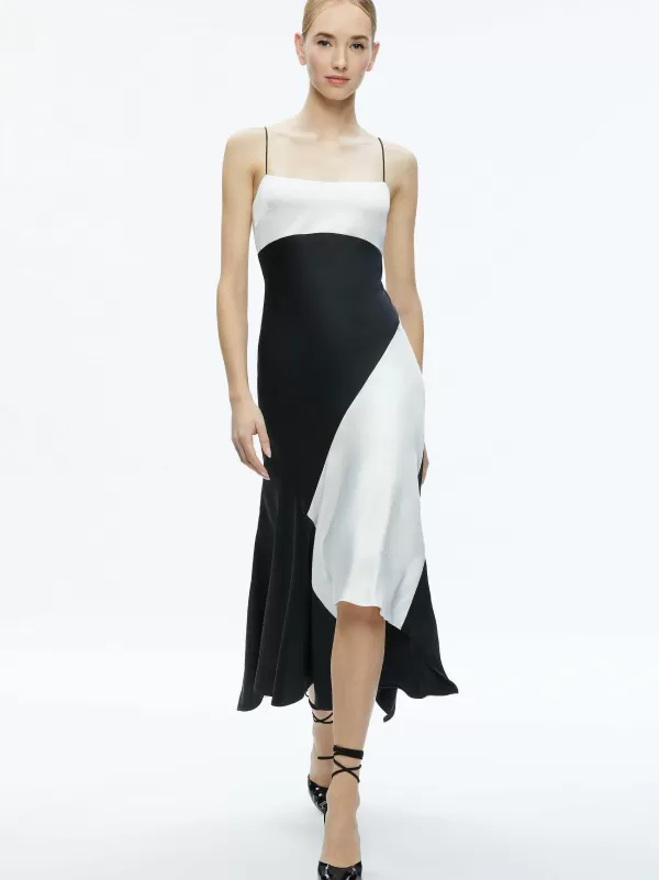 Women Alice and Olivia Rosa Asymmetrical Slip Dress