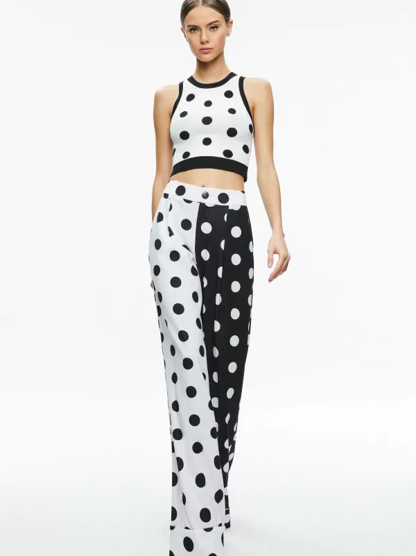 Women Alice and Olivia Rydel Cropped Tank + Tomasa High Rise Pant