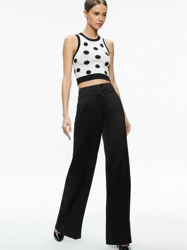 Women Alice and Olivia Rydel Cropped Tank + Tomasa High Rise Pant