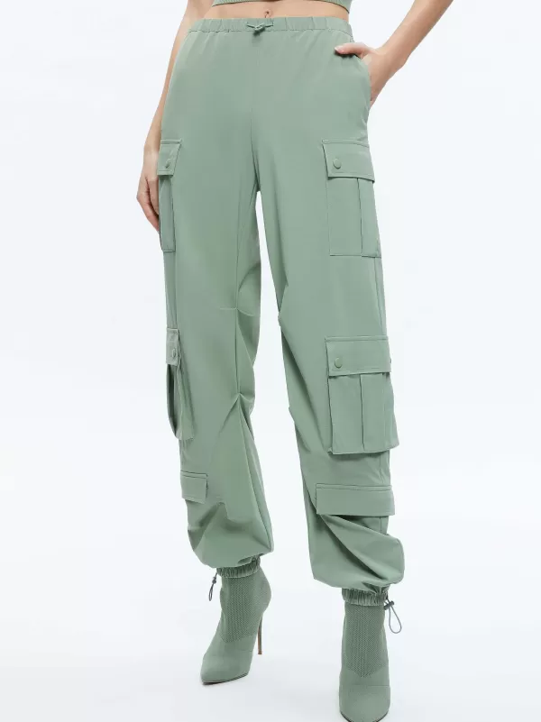 Women Alice and Olivia Shara Mid Rise Parachute Cargo Pants