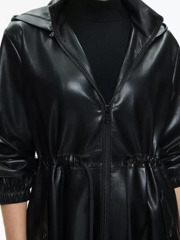 Women Alice and Olivia Simson Vegan Leather Windbreaker