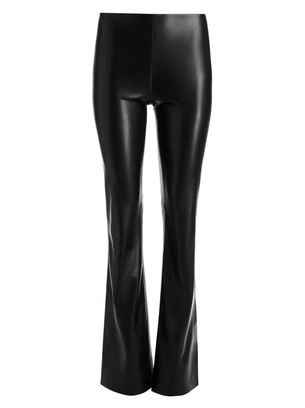 Women Alice and Olivia Tina Vegan Leather Split Hem Pant
