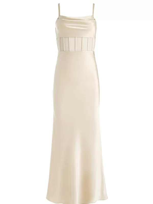 Women Alice and Olivia Valentina Draped Corset Maxi Dress