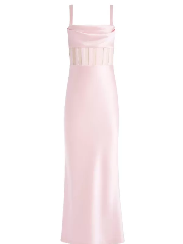 Women Alice and Olivia Valentina Draped Corset Maxi Dress