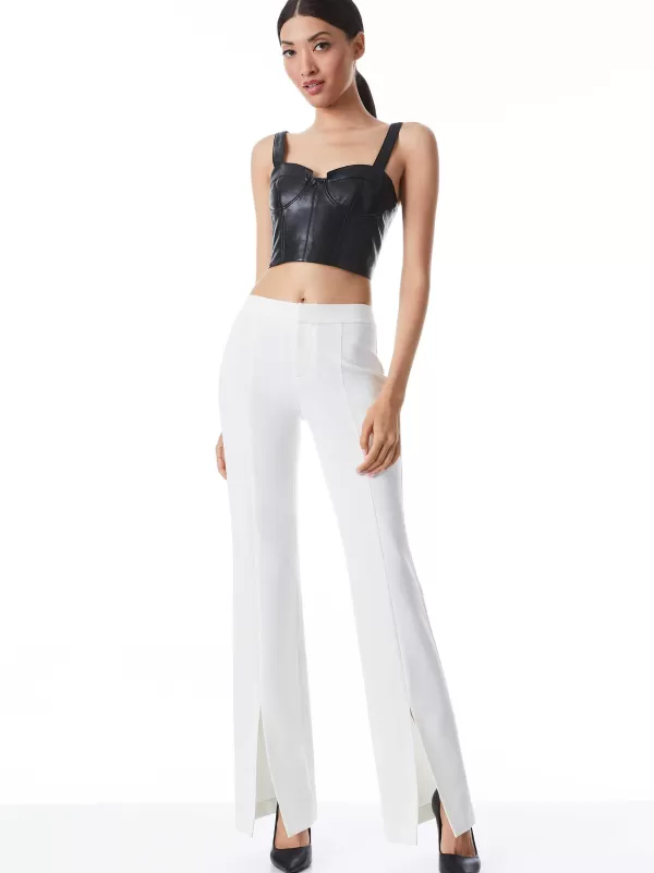 Women Alice and Olivia Walker Slim Front Slit Pants